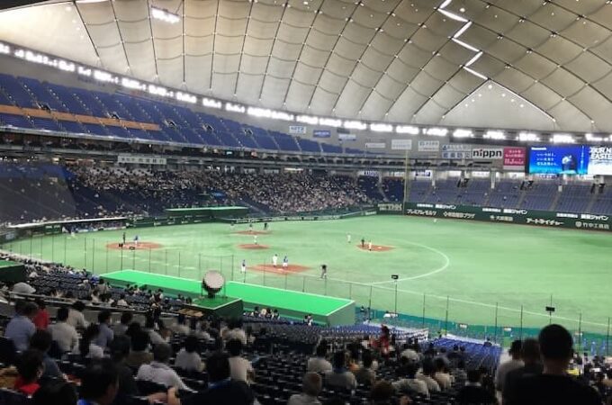 東京ドーム内野1階席_指定席A_指定席B (10通路 45列 A10 A10 B10 B10ブロック)座席からの見え方