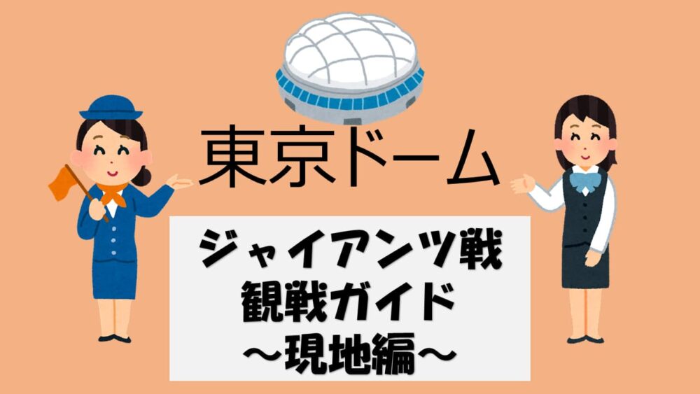 【初めてでも満足できる】東京ドーム巨人戦・プロ野球観戦ガイド