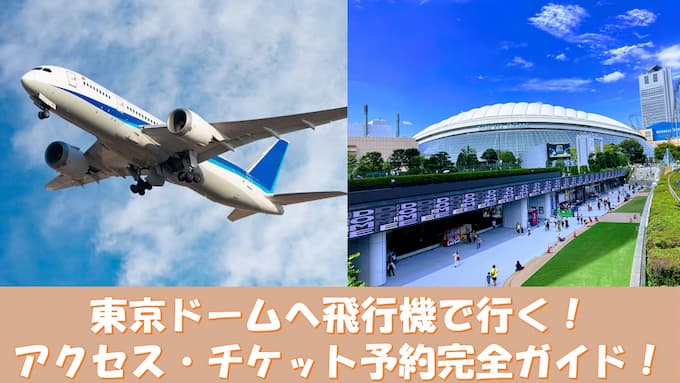 【安くて簡単】飛行機で東京ドーム・アクセス方法とチケットの取り方を解説！