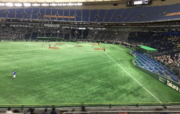 東京ドーム外野指定席(ビジターチーム応援席)(49通路 16列 F01 F02 F03ブロック)座席からの見え方