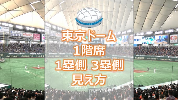 東京ドーム1階席の1塁側_3塁側からの見え方（アイキャッチ）