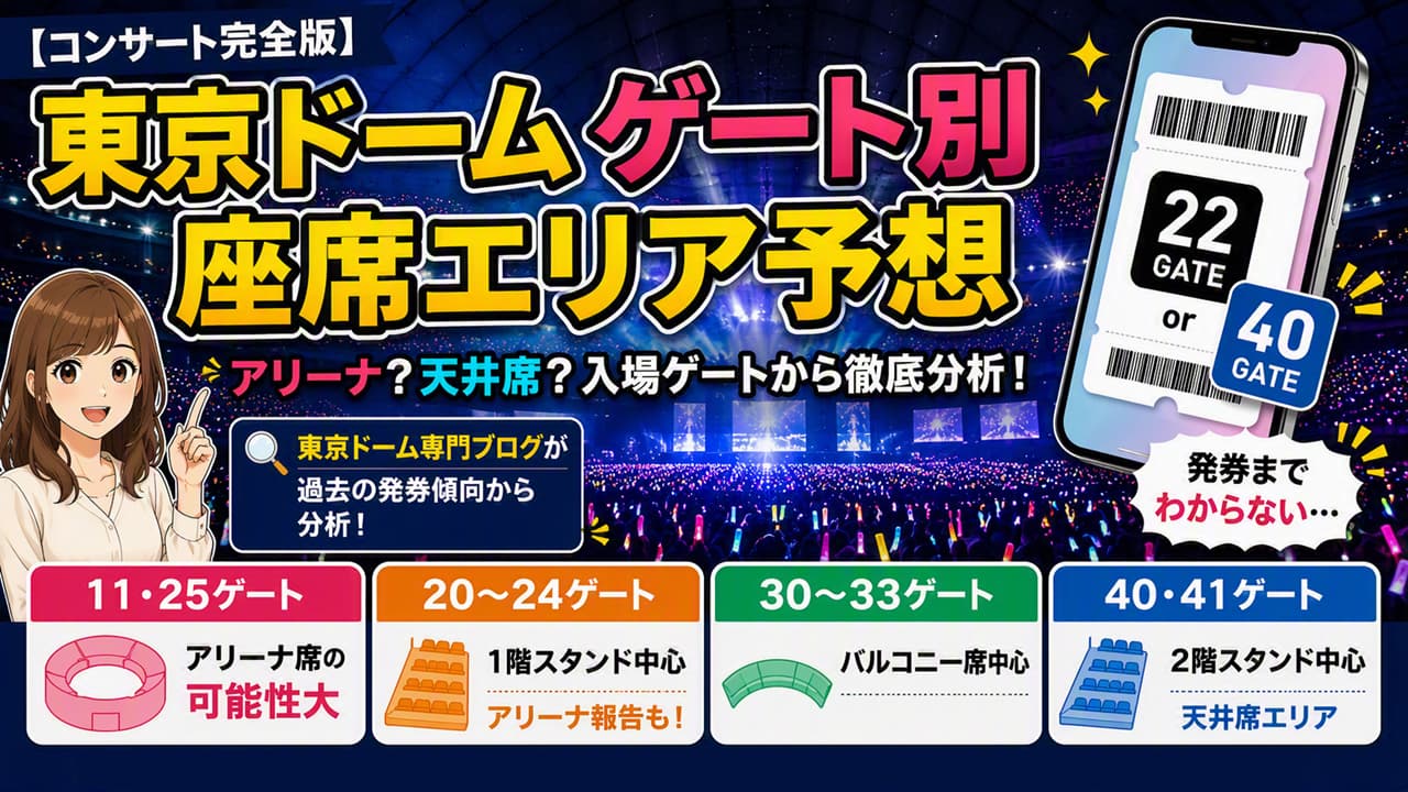 東京ドーム_ゲートから座席エリア特定