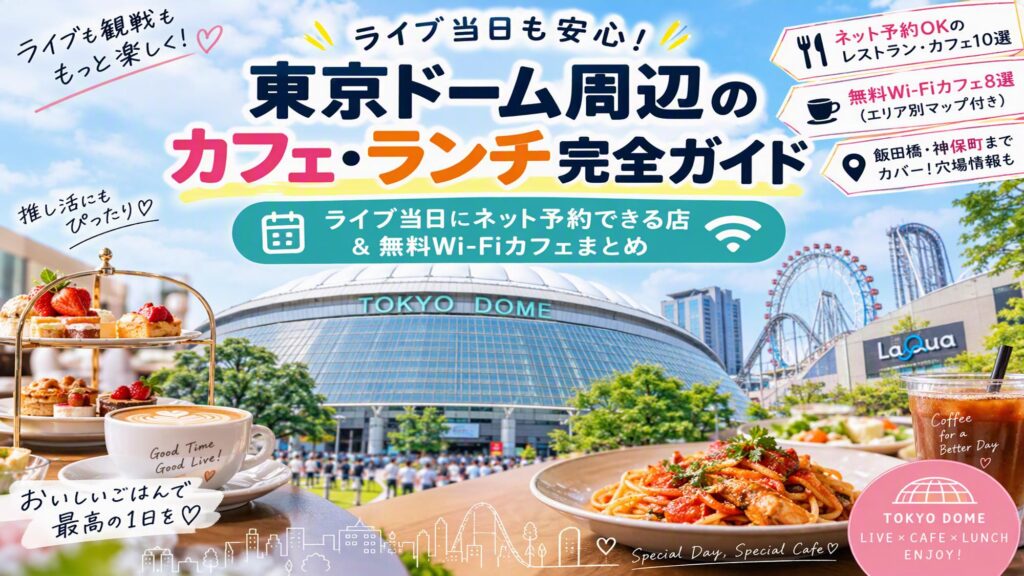 東京ドーム周辺のカフェ・ランチ完全ガイド！予約できる店10選＆無料Wi-Fiカフェ